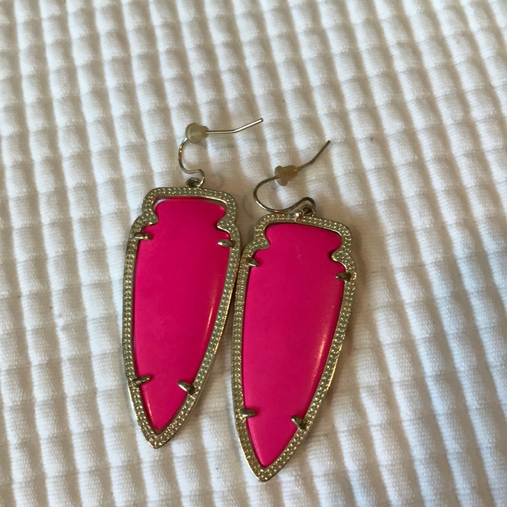 Kendra Scott Earrings, neon pink skyler
